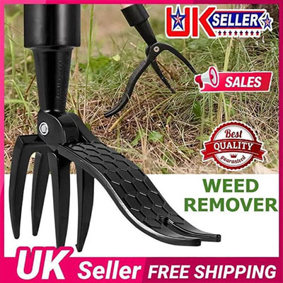 Stand Up Weeder Hand Tool Long Handle Garden Weed Puller With Claw Root Remover -FM